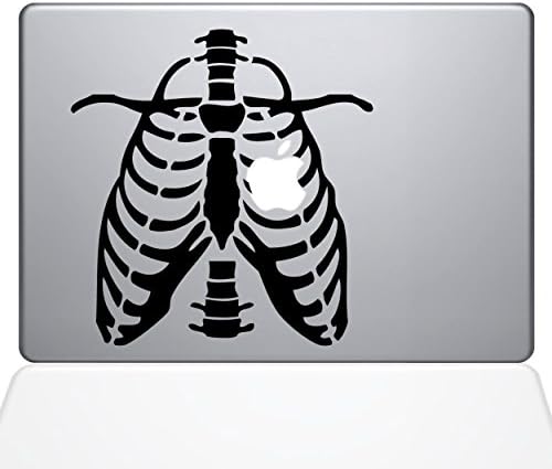 מדבקות GURU DELLU RIBCAGE Apple Heart MacBook מדבקה מדבקה ויניל - 13 MacBook Pro - שחור