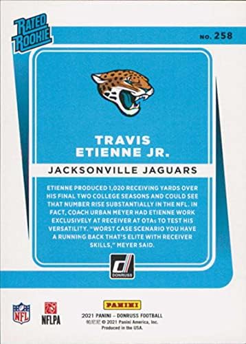 2021 Donruss 258 Travis Etienne Jr. Jacksonville Jaguars מדורג טירונים NFL כדורגל NM-MT