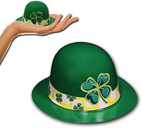 12 מארז מיני ירוק שמרוק יום פטריק הקדוש דרבי המפלגה כובעים-לילדים, אישה & מגבר; גברים