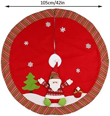 חצאיות עץ חג המולד של עץ חג המולד של GYH, סנטה סינגה בגודל 42 אינץ ', מתאים לקישוט מסיבת חג חג המולד מקורה וחיצוני