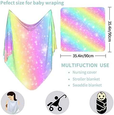 Waymay Fantasy Baby שמיכה מקבלת שמיכה עבור עגלת משתלת יילוד של תינוקות.