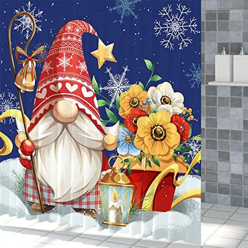 ייל וילון מקלחת כחול כהה וילונות מקלחת חג המולד וילונות גנום אדום לאמבטיה לסנטה קלאוס וילון מקלחת אמבטיה אטום מים אטום