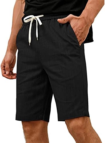 מכנסי מטען של Wenkomg1 Mens, מכנסיים קרביים קרביים מוצקים מכנסיים קצרים קלים בקיץ מותניים אלסטיים משיכת מכנסיים קצרים