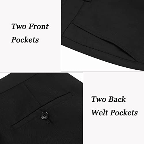 קואופנדי קלאסי מתאים למכנסיים שמלת קדמית שטוחה ללא מכנסיים מזדמנים של ברזל פרימיום