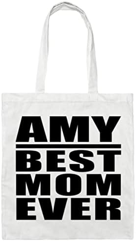 מעצב את איימי אמא הטובה ביותר אי פעם, תיק כותנה לטייטה לשימוש חוזר לקניות בנסיעות בחוף מכולת, מתנות ליום הולדת יום הולדת