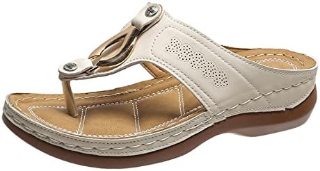 נעלי משעוללים של Xipcokm לנשים 2023 סנדלי טריז נוחיים של קיץ נוח כפכפים כפכפים עם קשת תמיכה בסנדל חוף נעל נעל