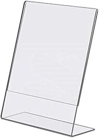 מסנוור מציג 3-חבילות אקריליק 8.5 x 11 מחזיקי סימנים מלוכסנים